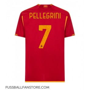 AS Roma Lorenzo Pellegrini #7 Replik Heimtrikot 2023-24 Kurzarm